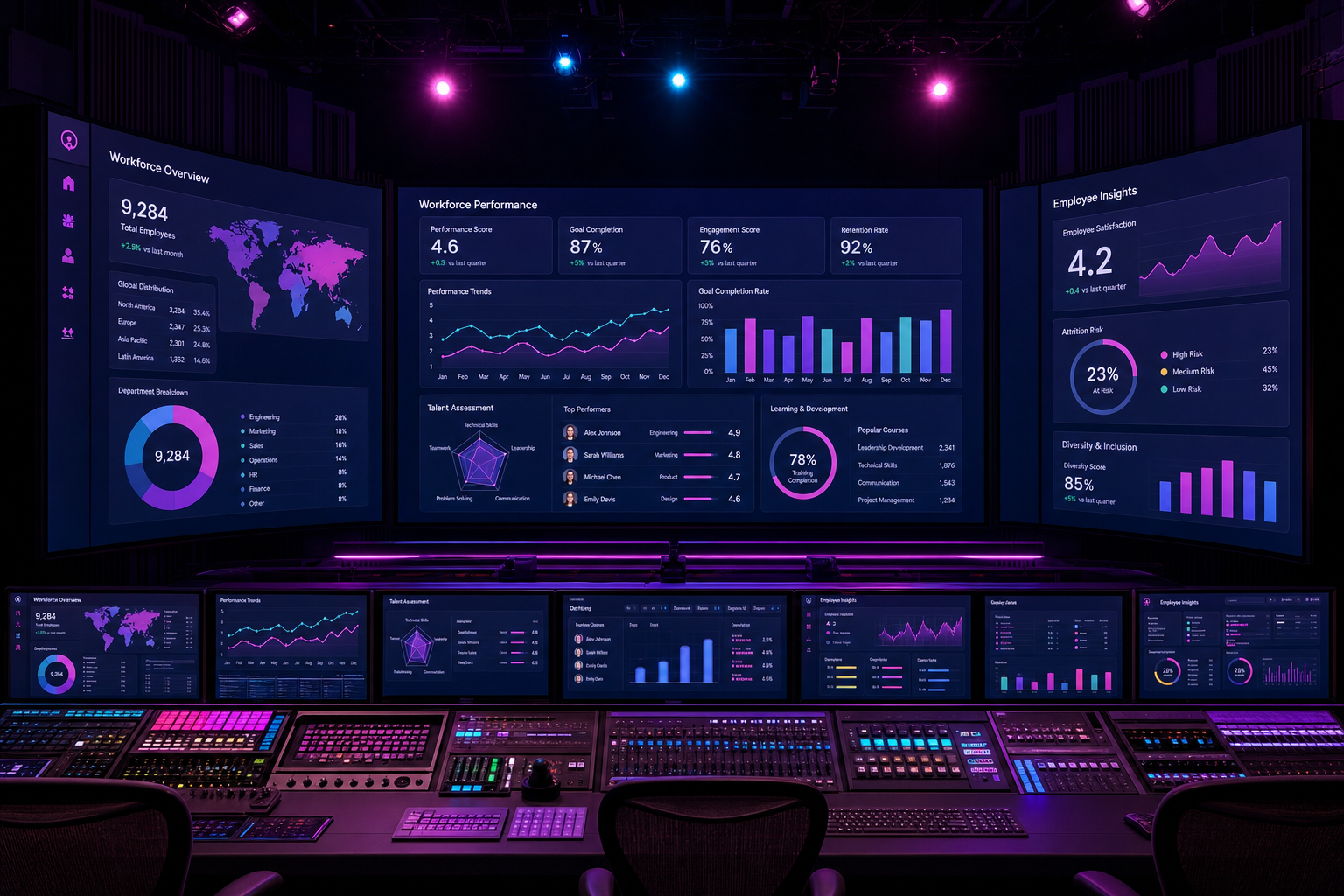 PROXSOLUTIONS HR analytics broadcast studio environment
